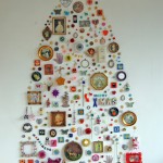 interesting-christmas-tree-collage-on-wall-gypsy-boho-style-fun-decoration-holiday
